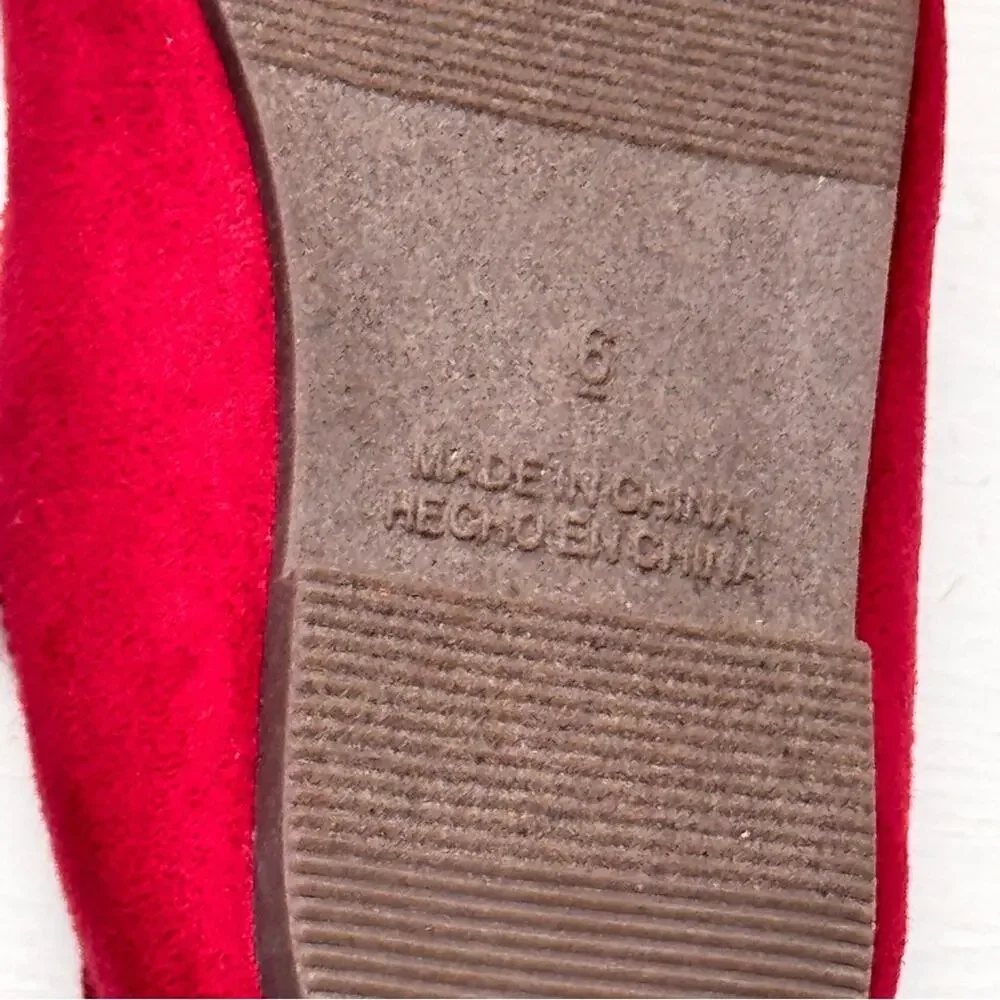 Old Navy Red  Bow Mary Jane  Kids Ballet Flats Sz 6 NWT